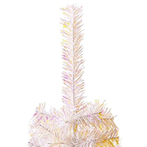 Árvore Natal - Pinheiro de Natal artificial + pontas iridescentes 240 cm PVC branco Árvore Natal - Pinheiro de Natal artificial + pontas iridescentes 240 cm PVC branco