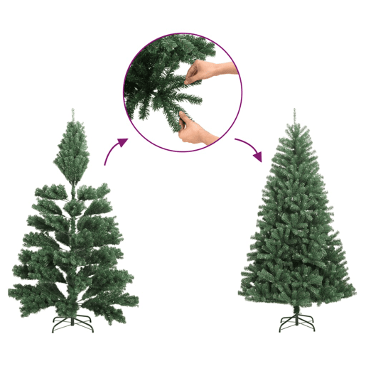 Árvore Natal - Pinheiro de Natal artificial + pontas iridescentes 240 cm PVC branco Árvore Natal - Pinheiro de Natal artificial + pontas iridescentes 240 cm PVC branco