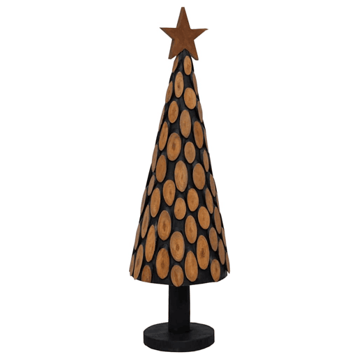 Árvore de Natal - Pinheiro de Natal Castanho 150 cm Madeira de teca maciça