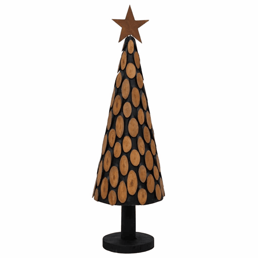 Árvore de Natal - Pinheiro de Natal Castanho 150 cm Madeira de teca maciça