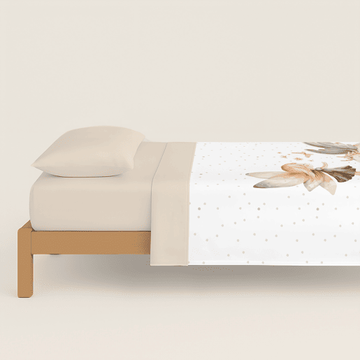 NATURALS - Capa de edredão estampada infantil Cama 90 - Algodão extra macio - Inclui 1 fronha - ELIA