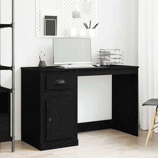 Secretária Escrivaninha de computador - Carvalho preto 50 x 115 x 75 cm Madeira processada