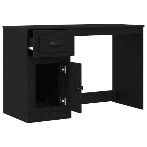 Secretária Escrivaninha de computador - Carvalho preto 50 x 115 x 75 cm Madeira processada
