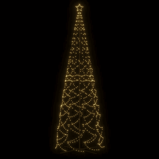 Árvore de Natal - Pinheiro de Natal em cone 1400 luzes LED 160x500 cm branco quente