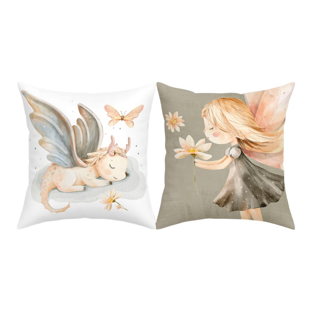 NATURALS - Funda de Cojín Estampado - Algodón - ELIA