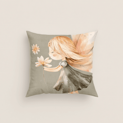 Naturals - Capa de Almofada Estampada - Com Fecho de Correr - SemEnchimento - 50x50 cm - 100% Algodão - ELIA