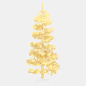 Árvore de Natal rotativa pré-iluminada + suporte PVC branco