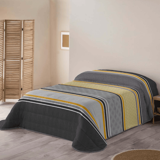 NATURALS - Edredão Nórdico Estampado - 200 gramas - Cama 90 - LINEAS TEXTURAS