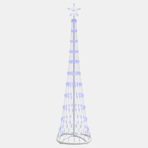 Árvore de Natal - Pinheiro de Natal LED com 230 LEDs Azul 51 x 51 x 190 cm Metal