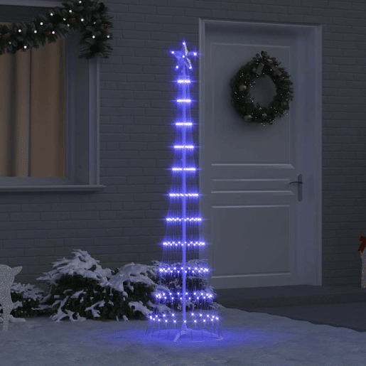 Árvore de Natal - Pinheiro de Natal LED com 230 LEDs Azul 51 x 51 x 190 cm Metal