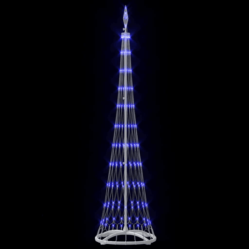 Árvore de Natal - Pinheiro de Natal LED com 230 LEDs Azul 51 x 51 x 190 cm Metal