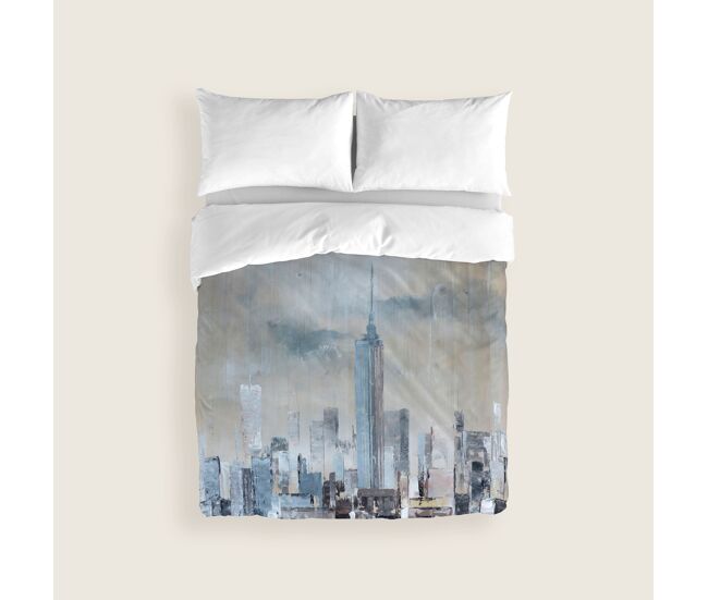 Naturals - funda nórdica estampada cama 180 - algodón extra suave - incluye 1 o 2 fundas de almohada - ny paint