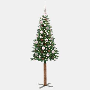 Árvore de Natal - Pinheiro de Natal Slim com 150 LEDs com suporte Verde 150 cm