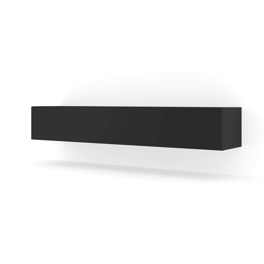 Móvel para televisor de parede com 2 portas Bali Black 180 cm