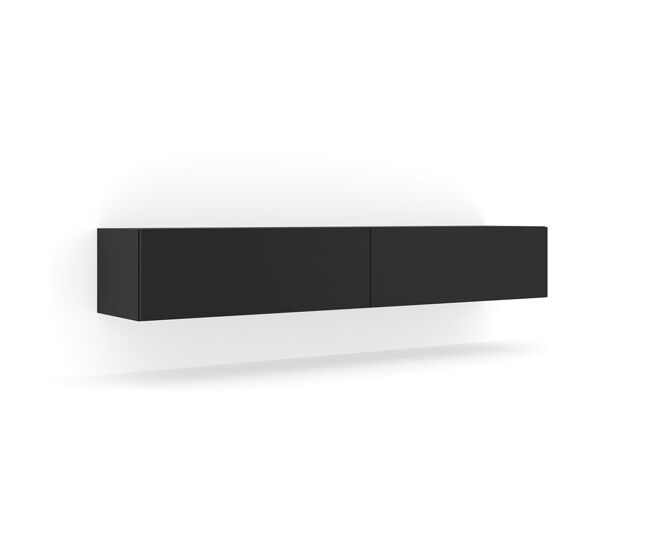 Mueble TV de pared 2 puertas 180 cm Bali Negro
