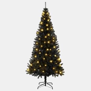 Árvore de Natal - Pinheiro de Natal com 300 LEDs com suporte Preto 180 cm PVC