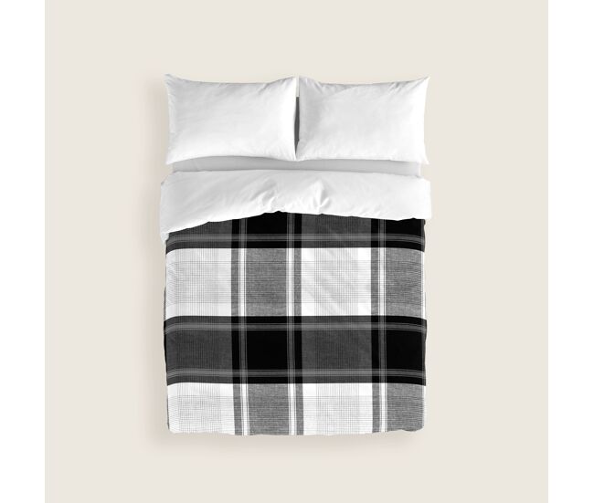 Naturals - funda nórdica estampada cama 150 - algodón extra suave - incluye 1 o 2 fundas de almohada - check