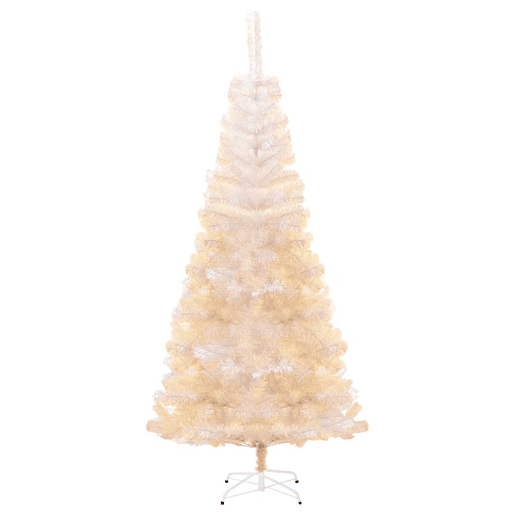 Árvore Natal - Pinheiro de Natal artificial + pontas iridescentes 180 cm PVC branco