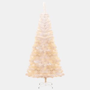 Árvore Natal - Pinheiro de Natal artificial + pontas iridescentes 180 cm PVC branco