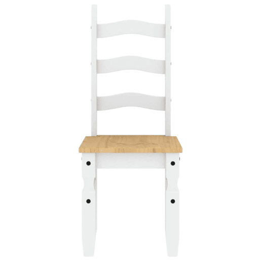 vidaXL Cadeiras de jantar 2 pcs Corona 42x47x107cm pinho maciço branco