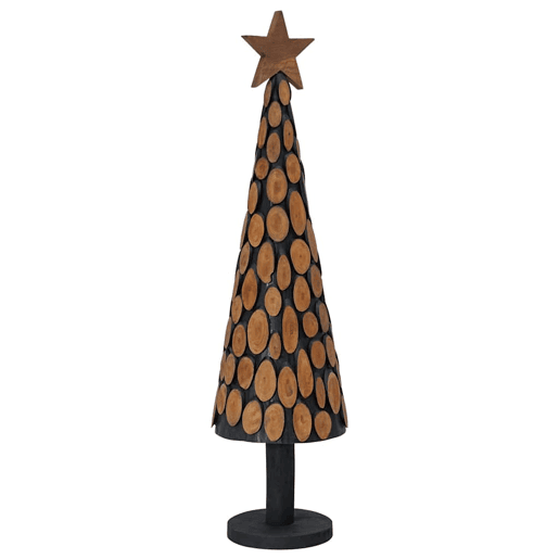 Árvore de Natal - Pinheiro de Natal Castanho 120 cm Madeira de teca maciça