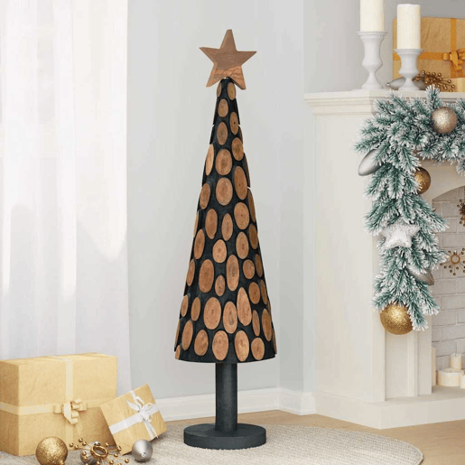 Árvore de Natal - Pinheiro de Natal Castanho 120 cm Madeira de teca maciça
