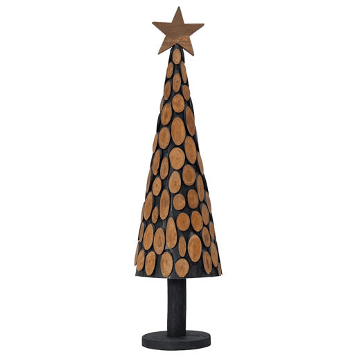 Árvore de Natal - Pinheiro de Natal Castanho 120 cm Madeira de teca maciça