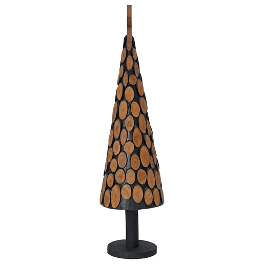 Árvore de Natal - Pinheiro de Natal Castanho 120 cm Madeira de teca maciça