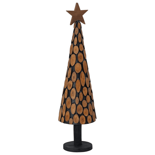 Árvore de Natal - Pinheiro de Natal Castanho 120 cm Madeira de teca maciça