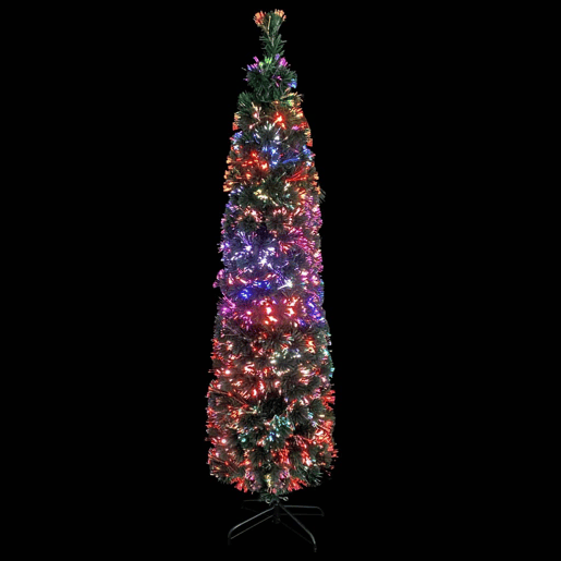 Árvore de Natal - Pinheiro de Natal artificial fina c suporte 150 cm fibra ótica
