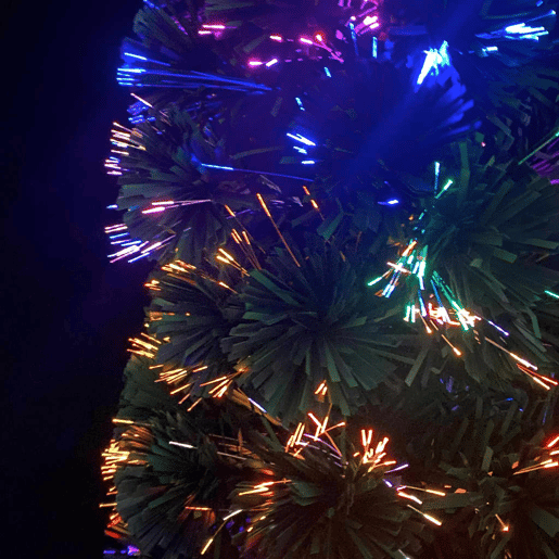 Árvore de Natal - Pinheiro de Natal artificial fina c suporte 150 cm fibra ótica