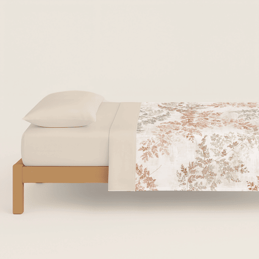 NATURALS - Capa de edredão estampada Cama 90 - Algodão extra macio - Inclui 1 ou 2 fronhas - HIGHLANDS