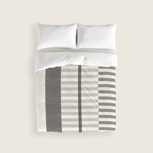 NATURALS - Capa de edredão estampada Cama 150 - Algodão extra macio - Inclui 1 ou 2 fronhas - ROBERT