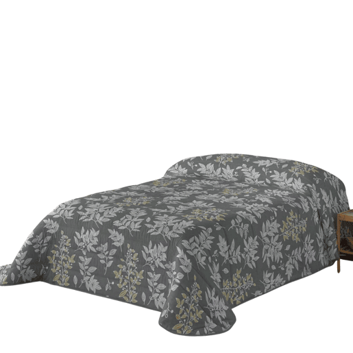 NATURALS - Edredão Nórdico Estampado - 200 gramas - Cama 180 - HOJAS GRIS