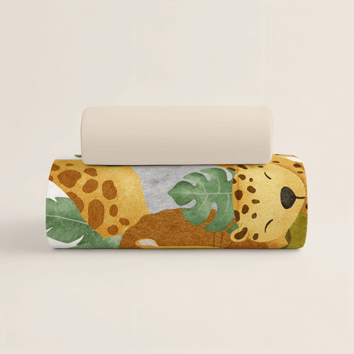 NATURALS - Capa de edredão estampada infantil Cama 105 - Algodão extra macio - Inclui 1 fronha - SAFARI