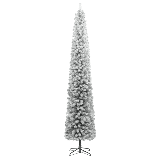 Árvore de Natal - Pinheiro de Natal fina c suporte e flocos de neve 300 cm PVC Árvore de Natal - Pinheiro de Natal fina c suporte e flocos de neve 300 cm PVC