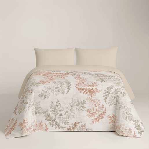 NATURALS - Capa de edredão estampada Cama 105 - Algodão extra macio - Inclui 1 ou 2 fronhas - HIGHLANDS