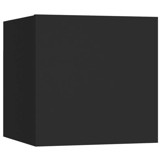 Lote de 2 Mesas De Cabeceira - Mesinhas De Cabeceira 30,5x30x30 cm derivados madeira preto