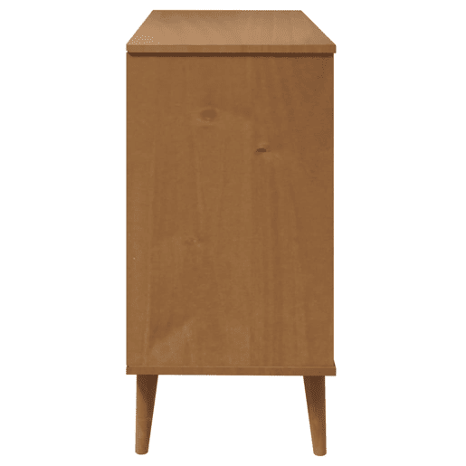Aparador Bufete Móvel de apoio de gavetas 113x40x80 cm pinho maciço castanho