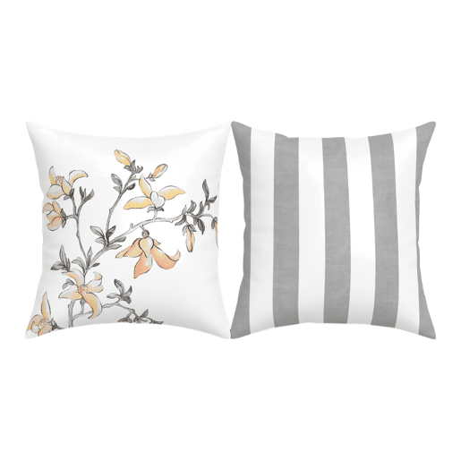 Naturals - Capa de Almofada Estampada - Com Fecho de Correr - SemEnchimento - 50x50 cm - 100% Algodão - SARAH