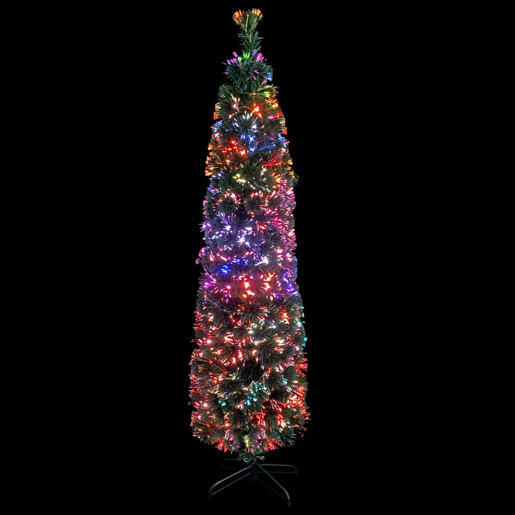 Árvore de Natal - Pinheiro de Natal artificial fina c suporte 120 cm fibra ótica