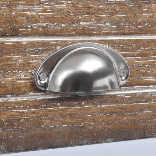 Mesa De Cabeceira - Mesinha De Cabeceira com 1 gaveta, castanho e branco