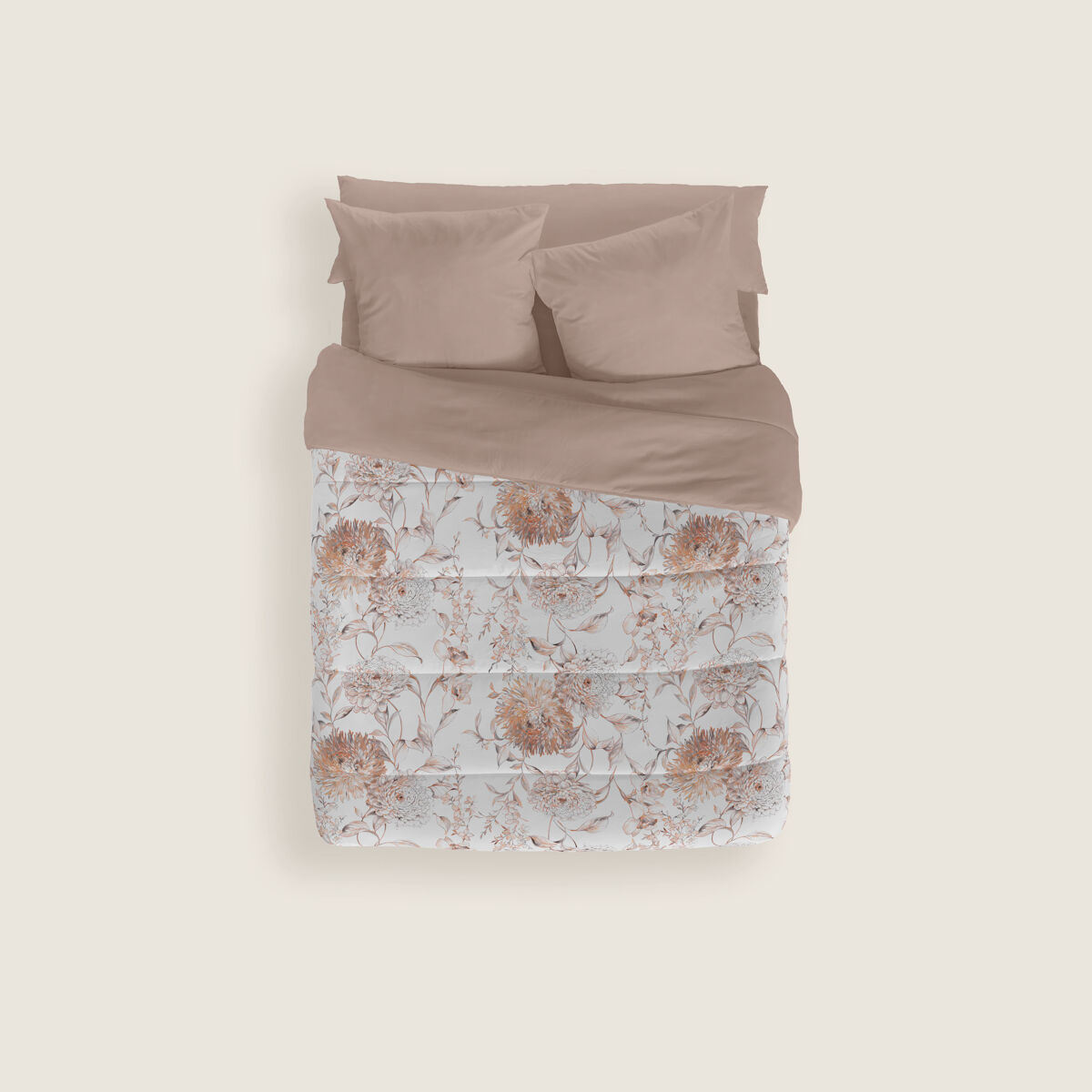 Naturals - edredón nórdico estampado cama 180 - 100% poliéster microfibra - 300 gr - emma