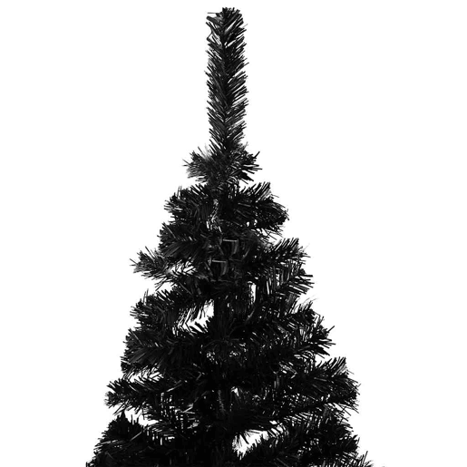 Árvore Natal artificial pré-iluminada c bolas PVC preto Árvore Natal artificial pré-iluminada c bolas PVC preto