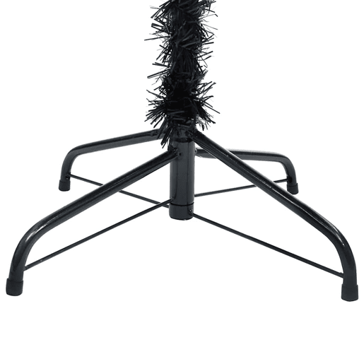 Árvore Natal artificial pré-iluminada c bolas PVC preto Árvore Natal artificial pré-iluminada c bolas PVC preto