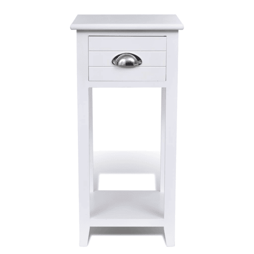 Mesa De Cabeceira - Mesinha De Cabeceira com 1 gaveta, branco