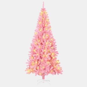 Árvore de Natal - Pinheiro de Natal com 300 LEDs com suporte Rosa 180 cm PVC