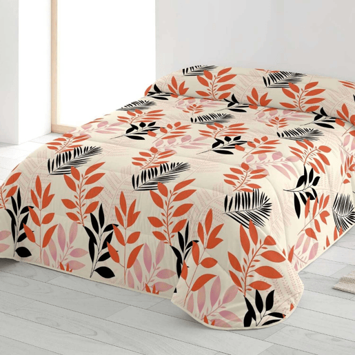 NATURALS - Edredão Nórdico Estampado - 200 gramas - Cama 150 - RAMO HOJAS