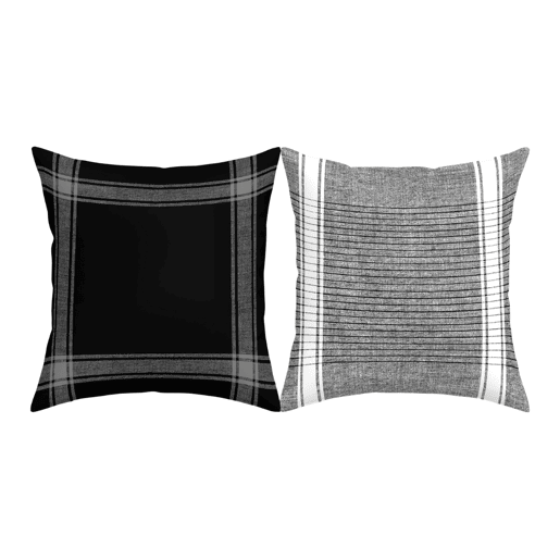 Naturals - Capa de Almofada Estampada - Com Fecho de Correr - SemEnchimento - 50x50 cm - 100% Algodão - CHECK