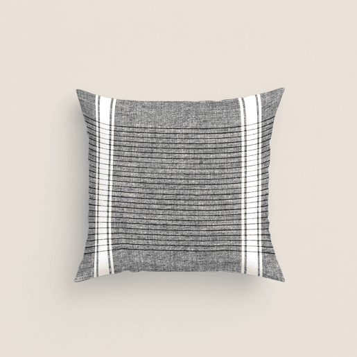 Naturals - Capa de Almofada Estampada - Com Fecho de Correr - SemEnchimento - 50x50 cm - 100% Algodão - CHECK